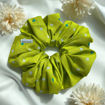 Handmade hair scrunchies | Limeade Love hair scrunchies |  Rochie Scrunchie & Co