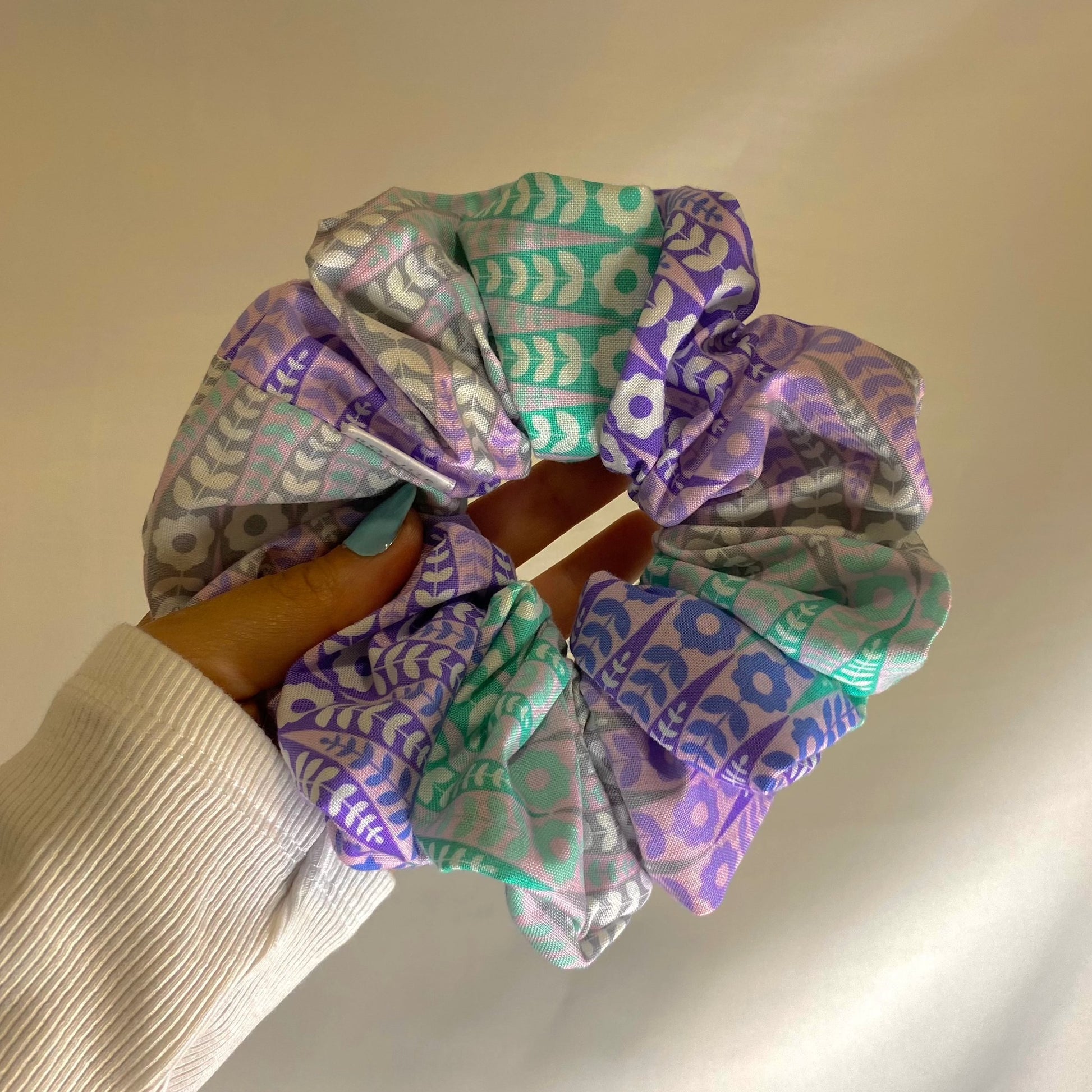 Handmade hair scrunchies | Fun spring-colored hair ties | Rochie Scrunchie & Co